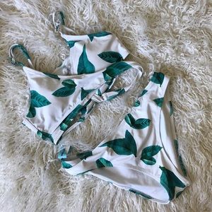 Tropical Leaf cross cross Bikini